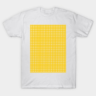 yellow mesh grid square lines pattern T-Shirt